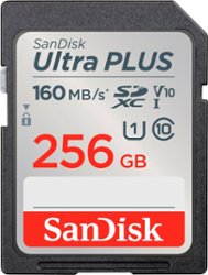 SanDisk - Ultra PLUS 256GB SDXC UHS-I Memory Card - Front_Zoom
