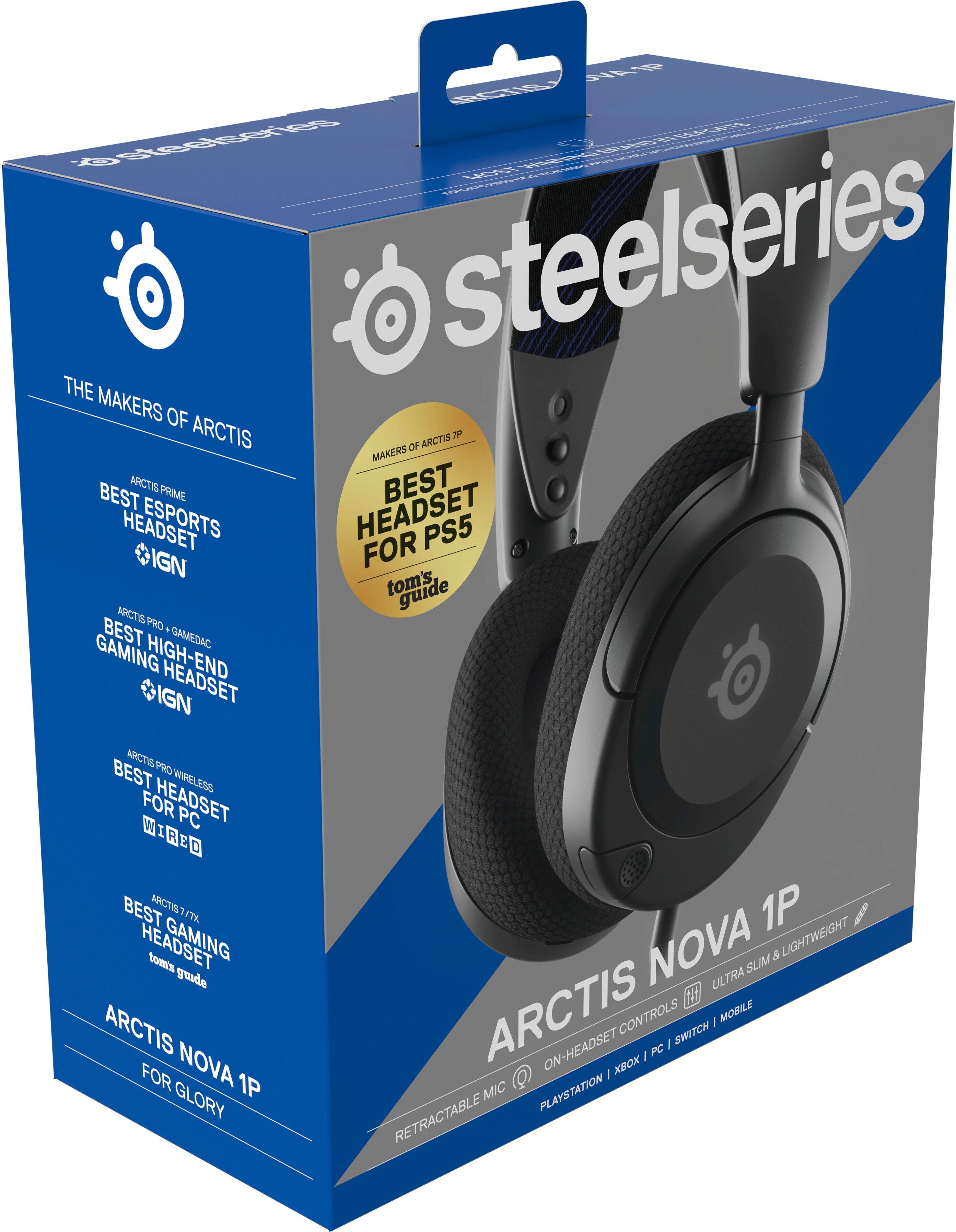 Alt View 16. SteelSeries - Arctis Nova 1P Wired Gaming Headset for PS5, PS4 - Black.