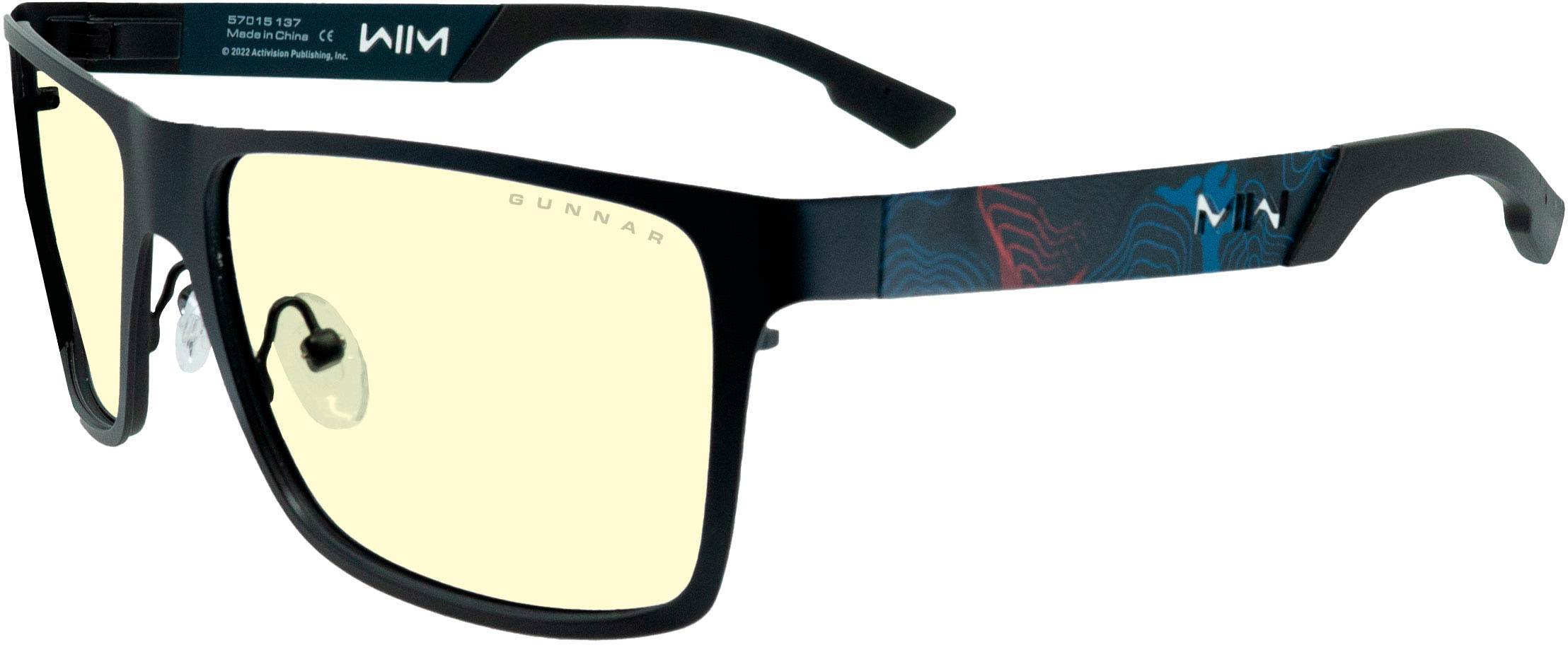 Angle View: GUNNAR - Blue Light Gaming & Computer Glasses - Call of Duty - Onyx