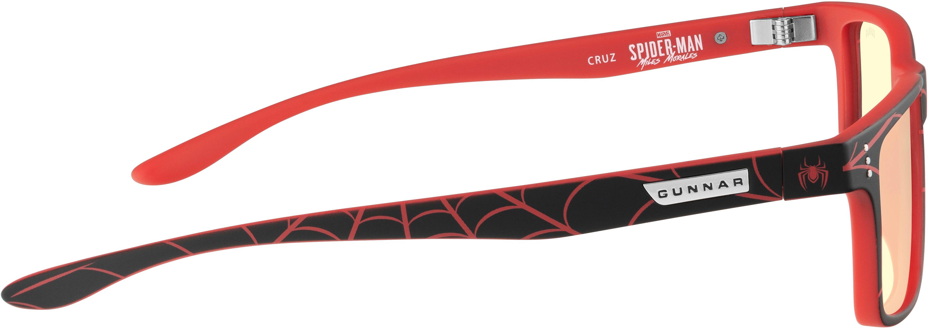 Left. GUNNAR - Blue Light Gaming & Computer Glasses - Cruz Spider Man - Red.