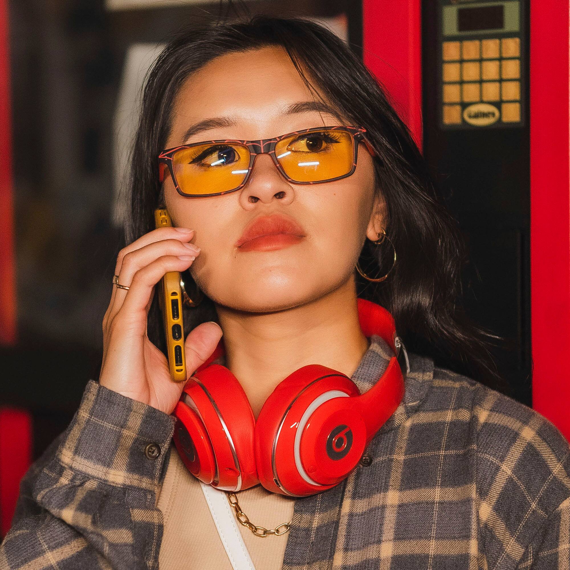 Alt View 13. GUNNAR - Blue Light Gaming & Computer Glasses - Cruz Spider Man - Red.