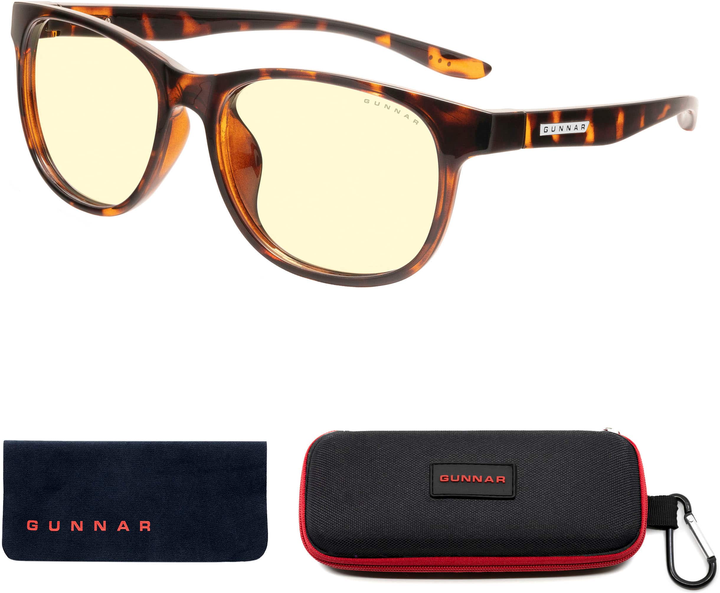 Front. GUNNAR - Blue Light Gaming & Computer Glasses - Rush - Tortoise.