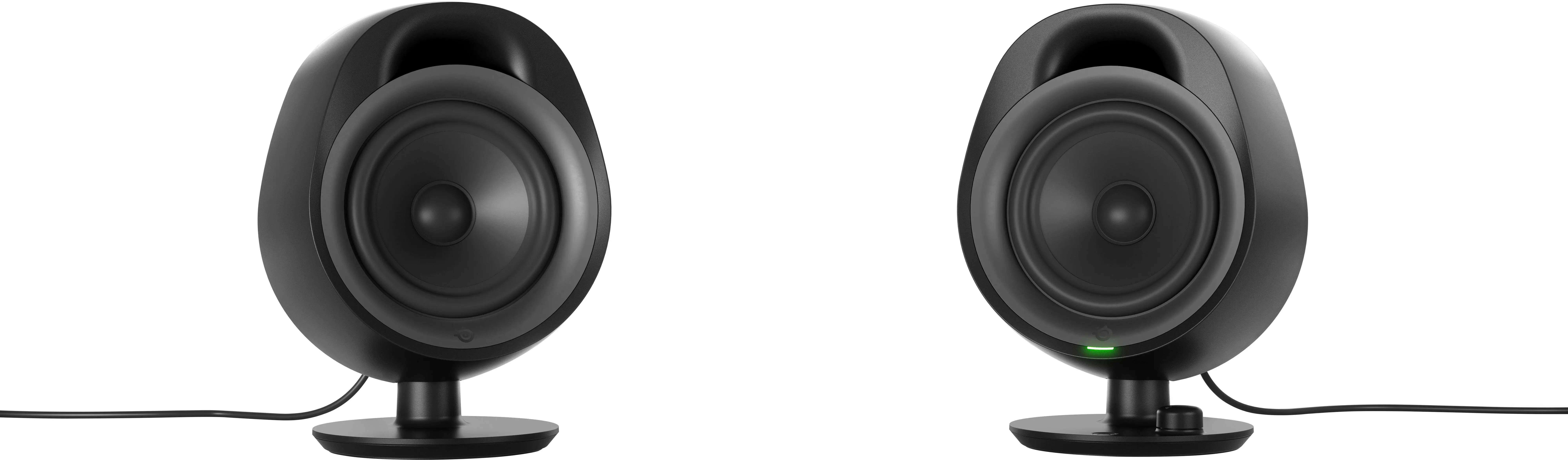 Front. SteelSeries - Arena 3 Bluetooth Gaming Speakers with Polished 4" Drivers (2-Piece) - Black.