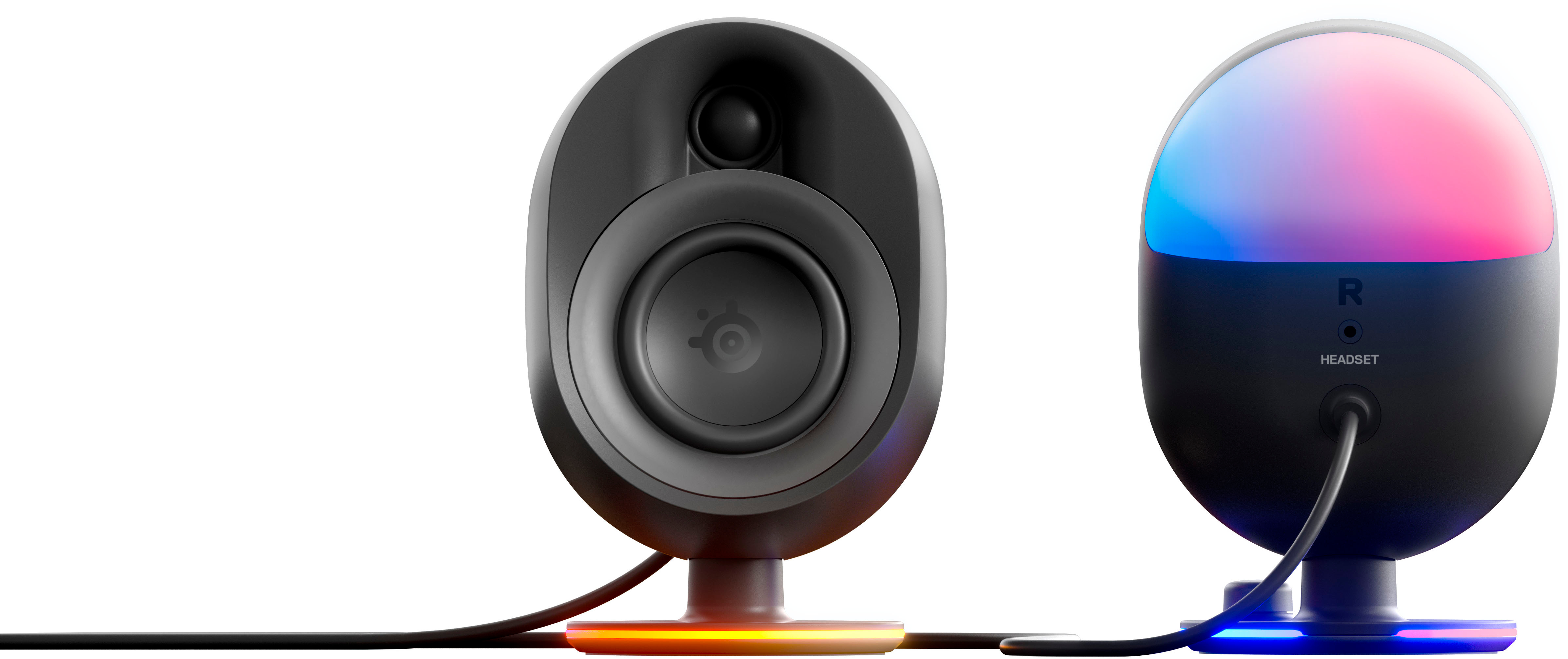 Angle View: SteelSeries - Arena 7 2.1 Bluetooth Gaming Speakers with RGB Lighting (3 Piece) - Black