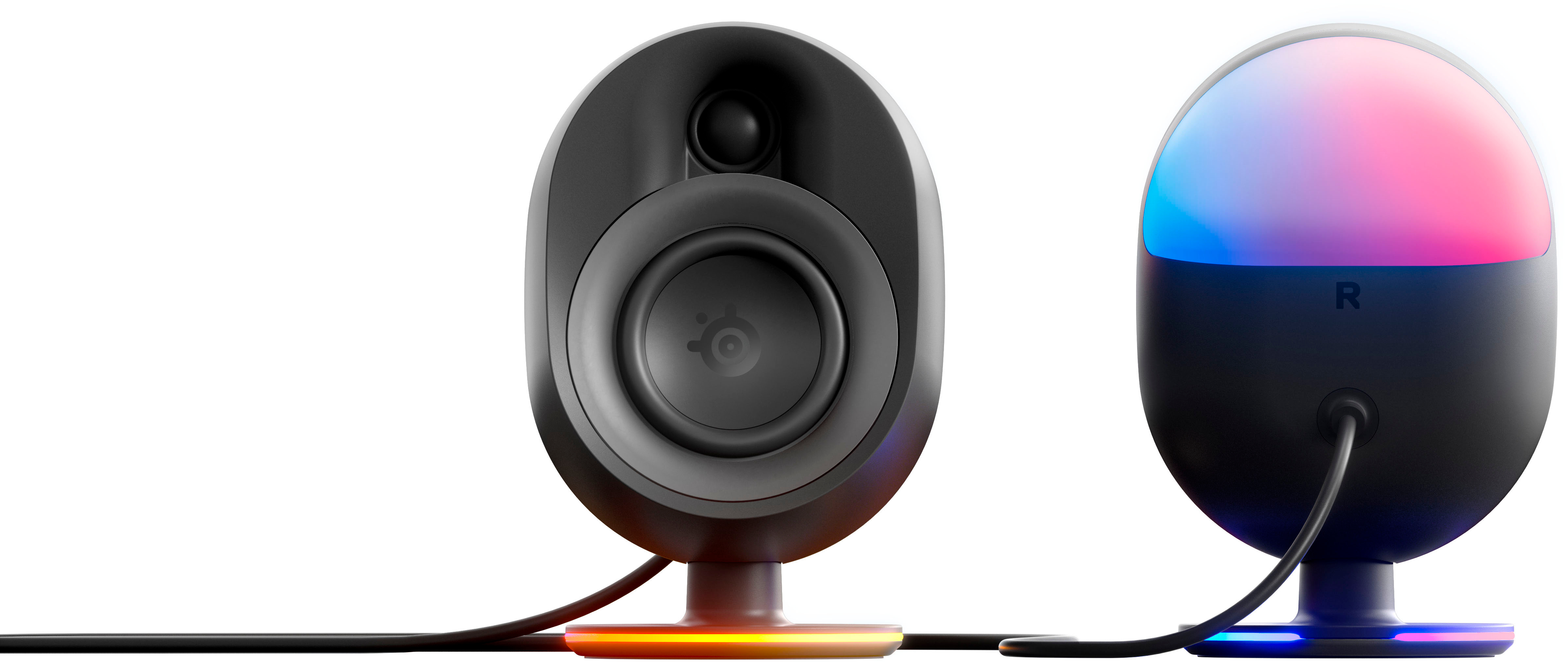 Angle View: SteelSeries - Arena 9 5.1 Bluetooth Gaming Speakers with RGB Lighting (6 Piece) - Black