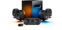 SteelSeries - Arena 9 5.1 Bluetooth Gaming Speakers with RGB Lighting (6 Piece) - Black - Front_Zoom