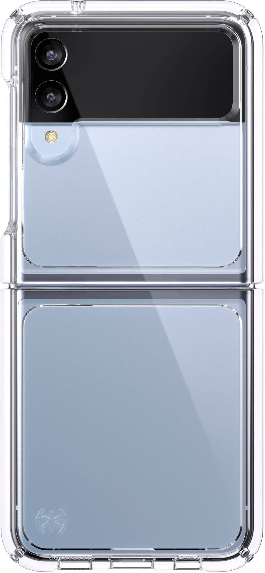 Front. Speck - Presidio Perfect-Clear Case for Samsung Galaxy Z Flip4 - Clear.
