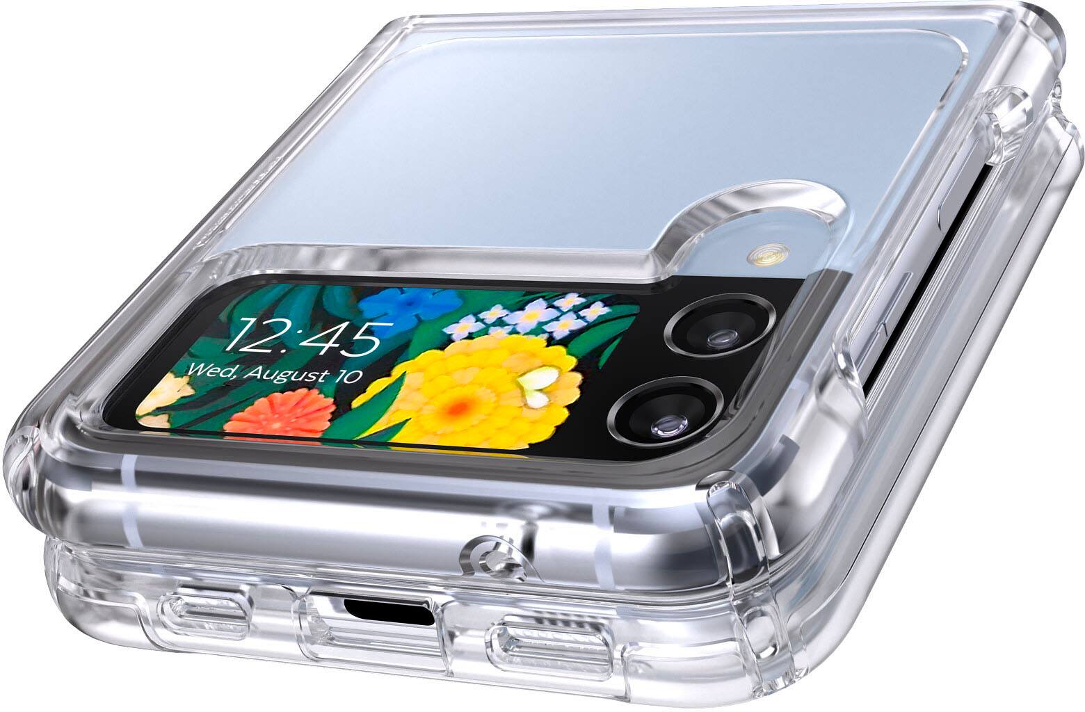 Alt View 11. Speck - Presidio Perfect-Clear Case for Samsung Galaxy Z Flip4 - Clear.