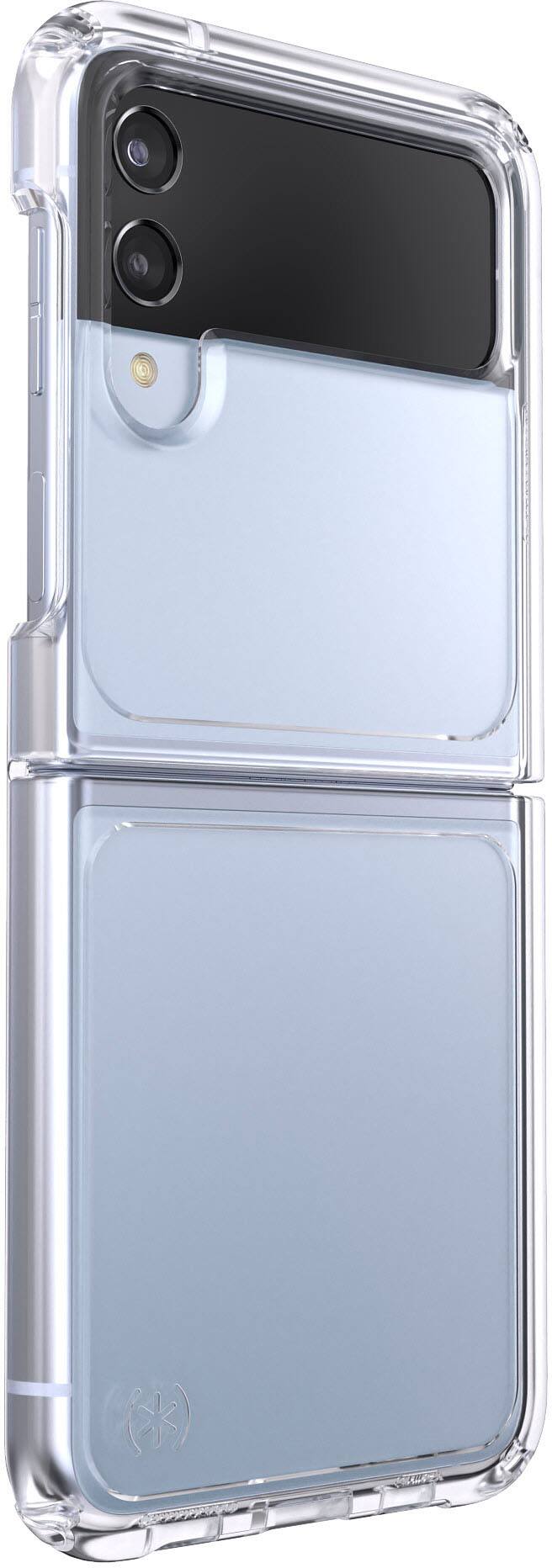Left. Speck - Presidio Perfect-Clear Case for Samsung Galaxy Z Flip4 - Clear.