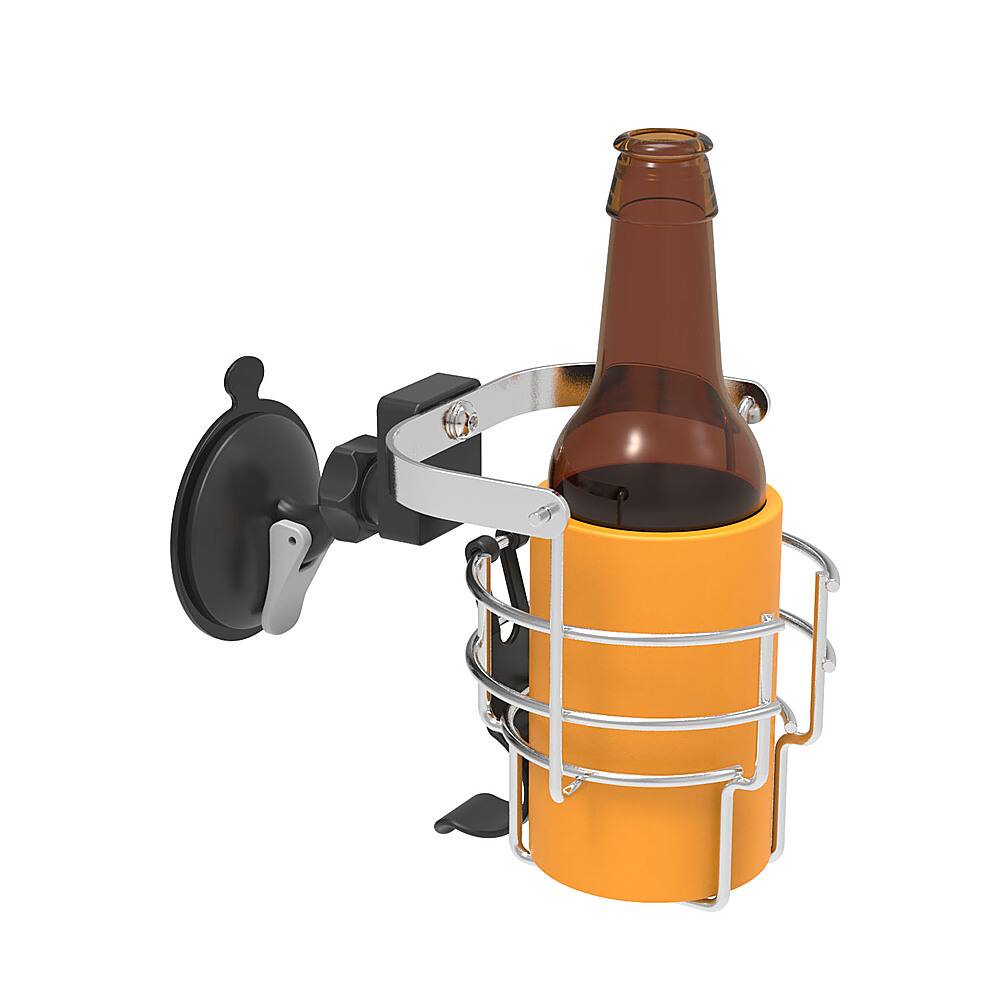 Left View: Bracketron - Suction Mount Drink Holder - Black