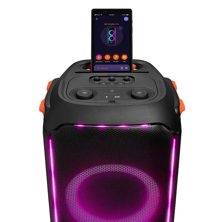 JBL Party Box 710 Portable Party Speaker Black JBLPARTYBOX710AM Open