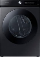 Samsung - BESPOKE 7.5 Cu. Ft. Stackable Smart Gas Dryer with Steam and AI Smart Dial - Brushed Black - Front_Zoom