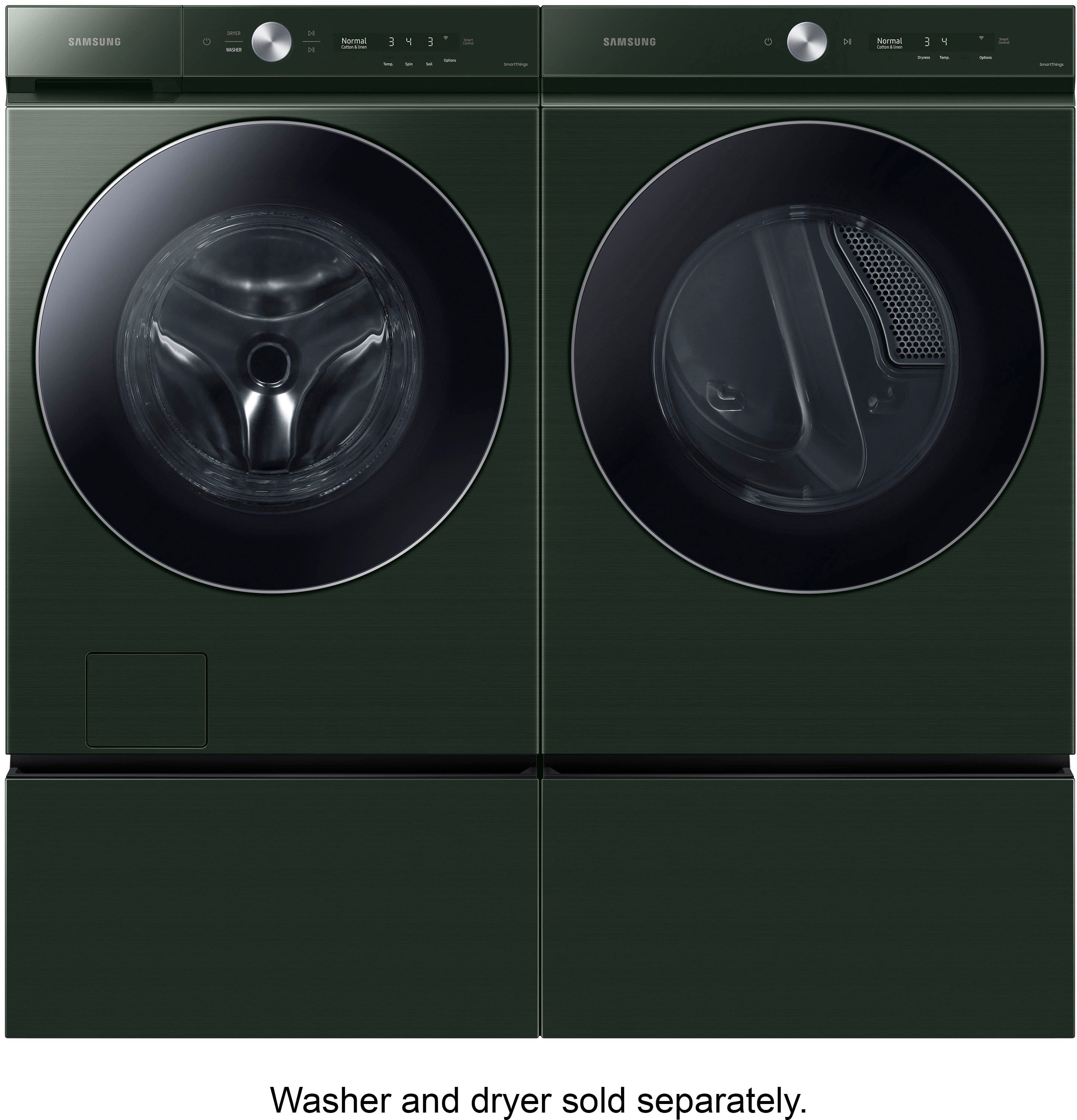 Alt View 12. Samsung - Bespoke 27-in Laundry Pedestal with Storage Drawer - Forest Green.