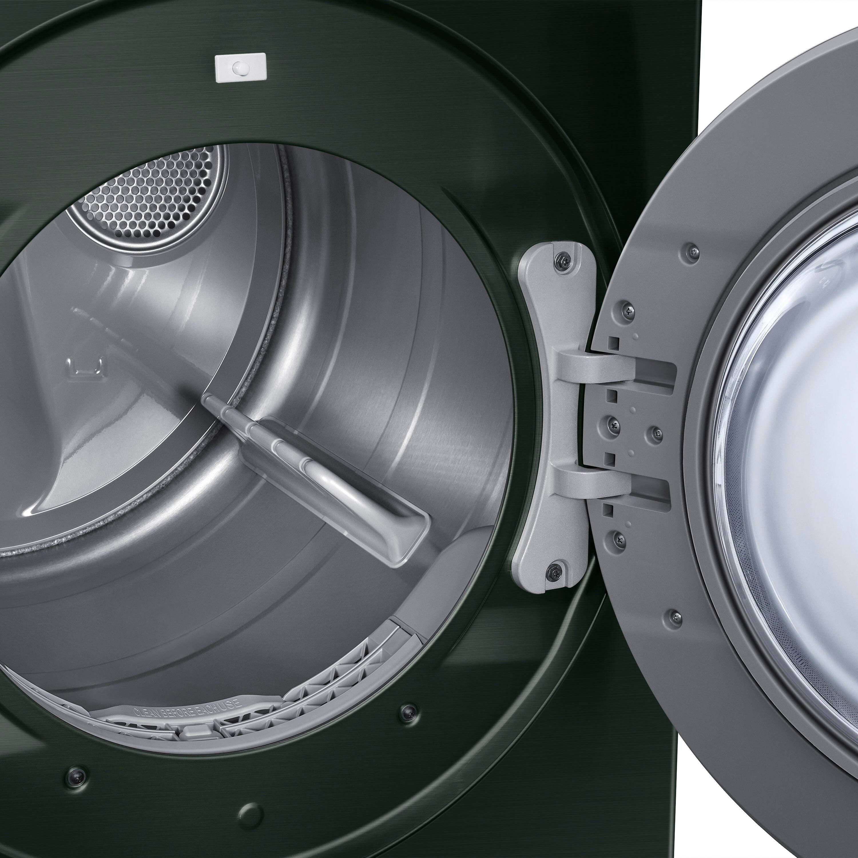 Alt View 13. Samsung - BESPOKE 7.6 Cu. Ft. Stackable Smart Gas Dryer with Steam and AI Optimal Dry - Forest Green.