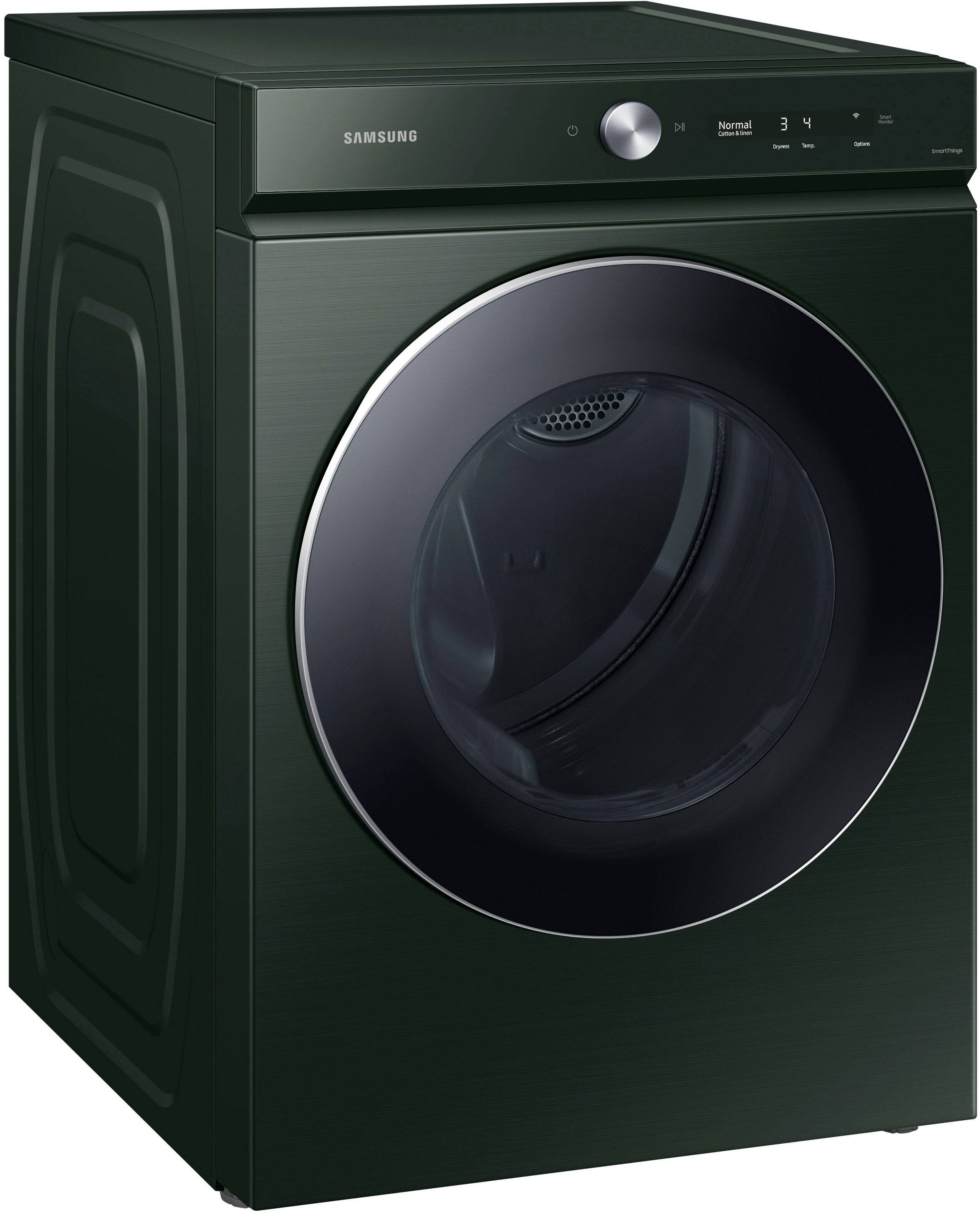 Alt View 17. Samsung - BESPOKE 7.6 Cu. Ft. Stackable Smart Gas Dryer with Steam and AI Optimal Dry - Forest Green.