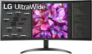 LG - 34" IPS LED Curved QHD with HDR (HDMI, DisplayPort) - Front_Zoom