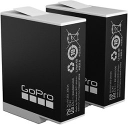 GoPro - Rechargeable Lithium-Ion Replacement Battery for HERO12 Black/HERO11 Black/HERO10 Black/HERO9 Black (2-Pack) - Front_Zoom