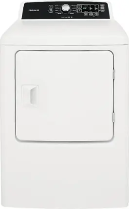 Front. Frigidaire - 6.7 Cu. Ft. Free Standing Gas Dryer - White.