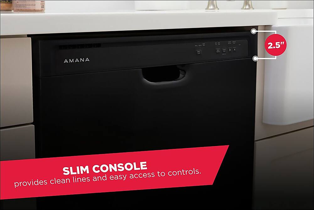 D X 2.5" AMANA SLIM CONSOLE controls. access to clean lines and easy access to controls.