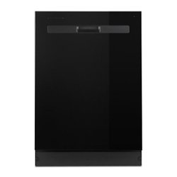 Whirlpool - Top Control Built-In Dishwasher with Boost Cycle and 55 dBa - Black - Front_Zoom