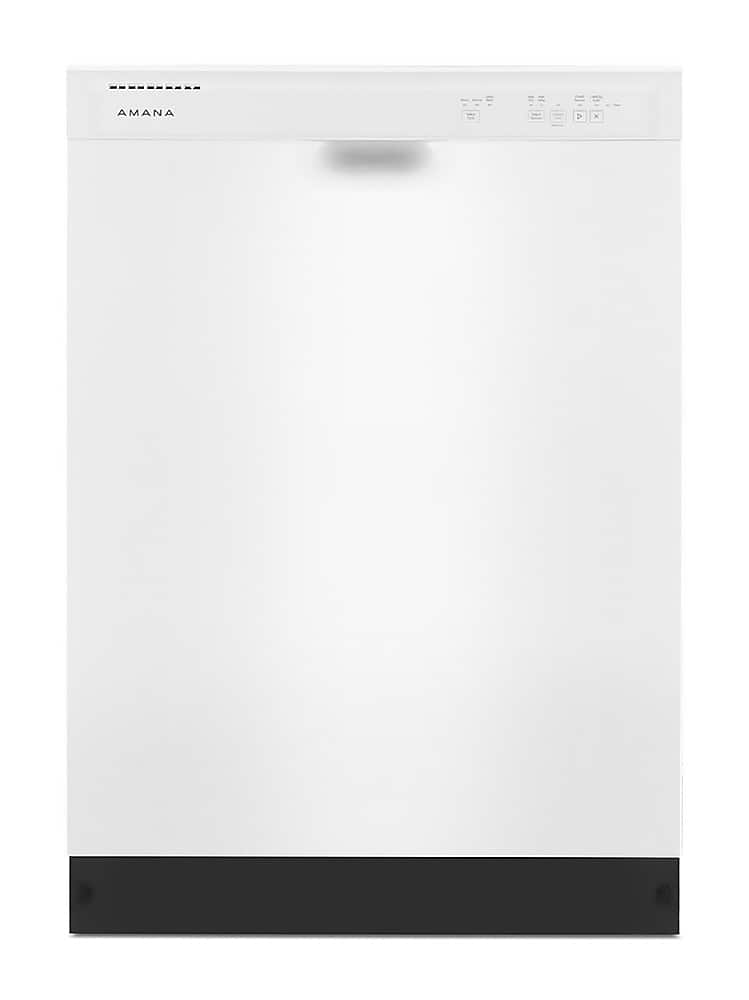 Amana - 24" Front Control Built-In Dishwasher with Triple Filter Wash and 59 dBA - White - Front_Zoom
