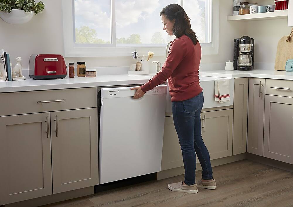 Alt View 23. Amana - Front Control Built-In Dishwasher with Triple Filter Wash and 59 dBa - White.