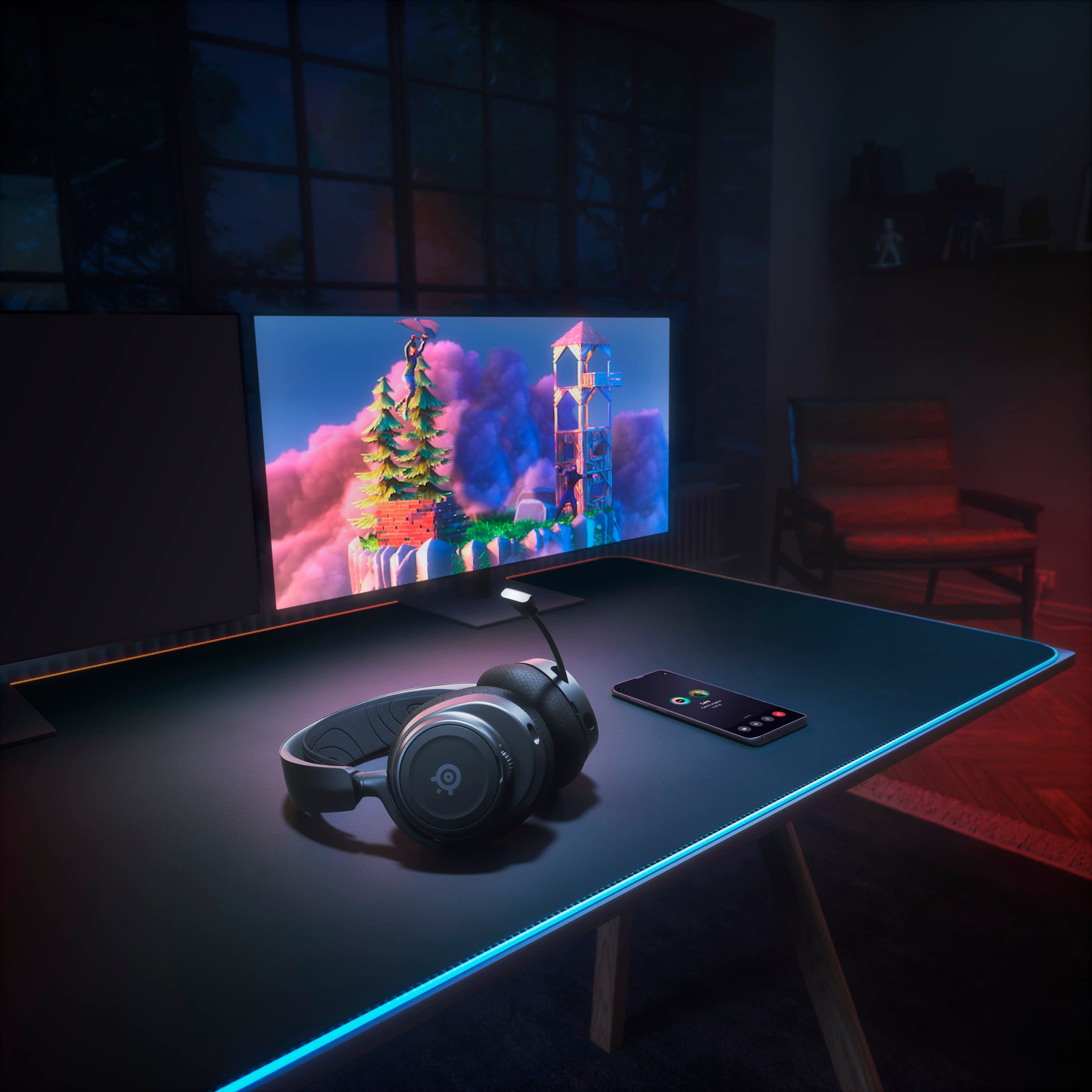 Alt View 16. SteelSeries - Arctis Nova 7 Wireless Gaming Headset for PC, PS5, and PS4 - Black.