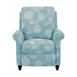 ProLounger - Lehnor Floral Push Back Recliner Chair - Blue - Front_Zoom