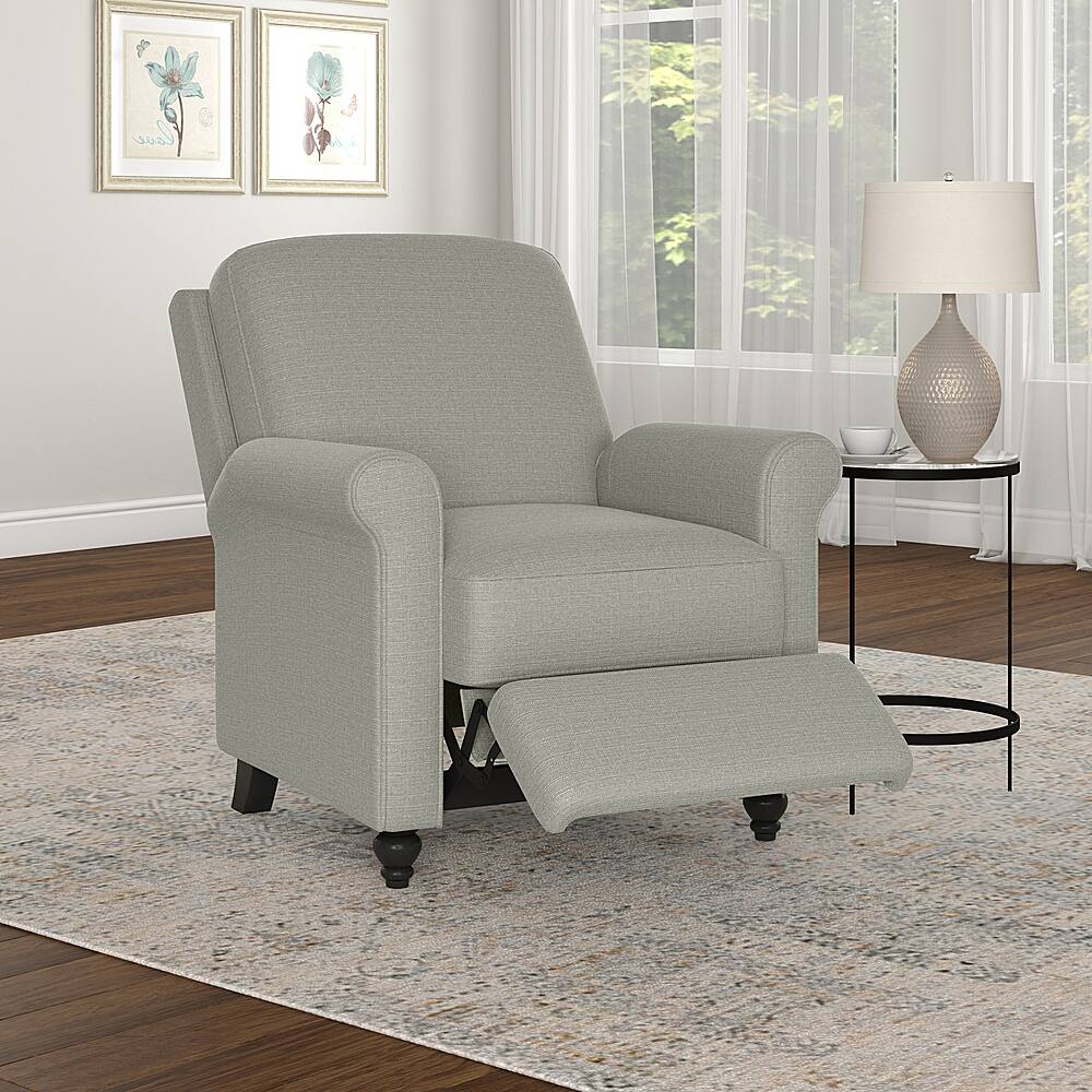 Best Buy: ProLounger Lehnor Linen Push Back Recliner Chair Dove Gray ...