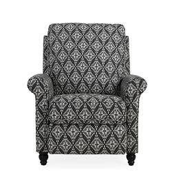 ProLounger - Lehnor Push Back Recliner Chair - Charcoal  Gray - Front_Zoom