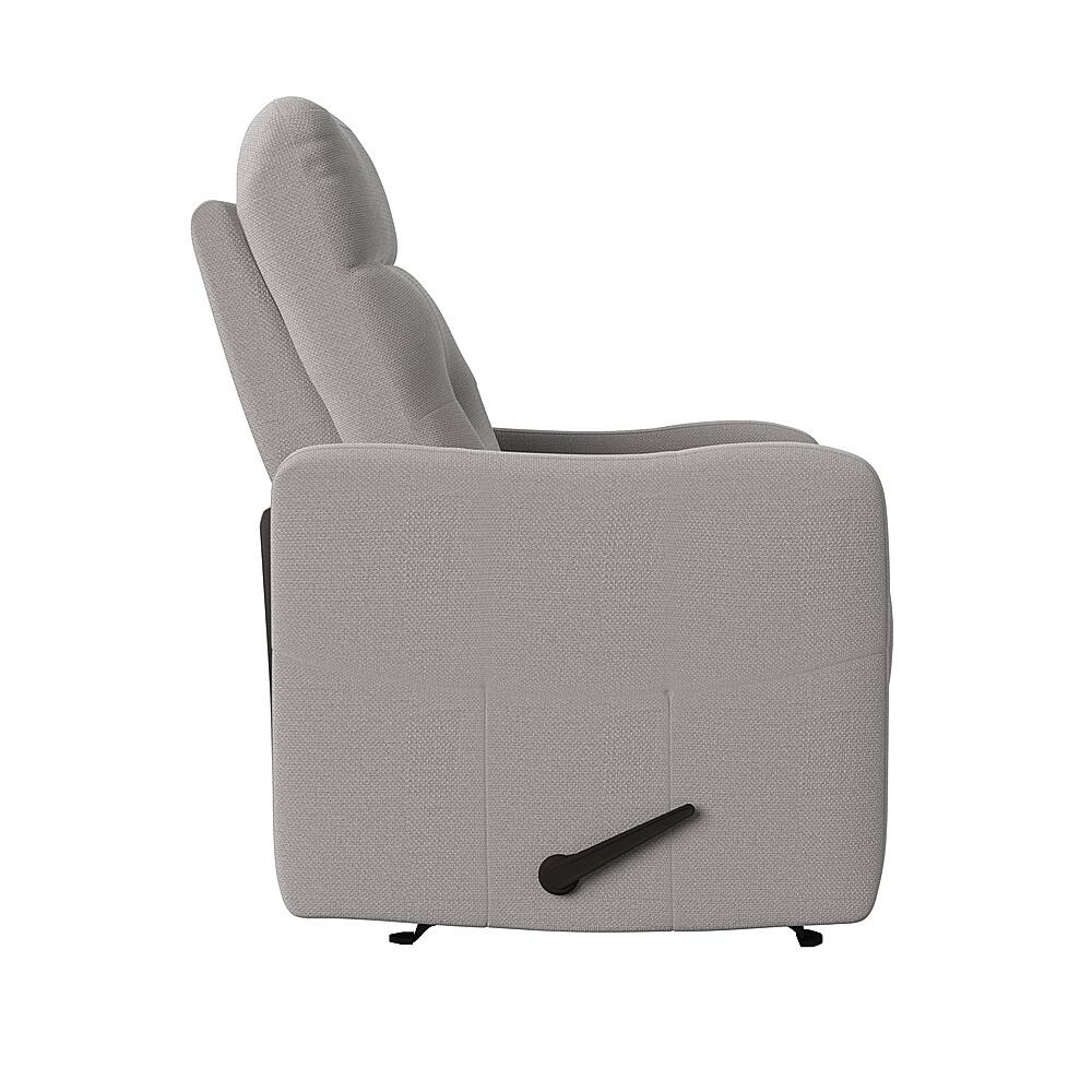 Best Buy ProLounger Klyde Velour Rocker Recliner Chair Platinum Gray