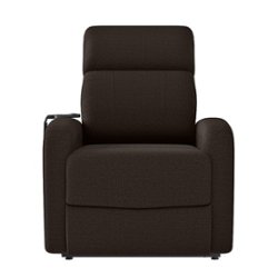 ProLounger - Trovella Chenille Power Recline and Lift Chair - Chocolate Brown - Front_Zoom