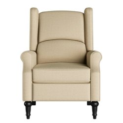 ProLounger - Schryer Wingback Pushback Recliner - Oatmeal Tan - Front_Zoom