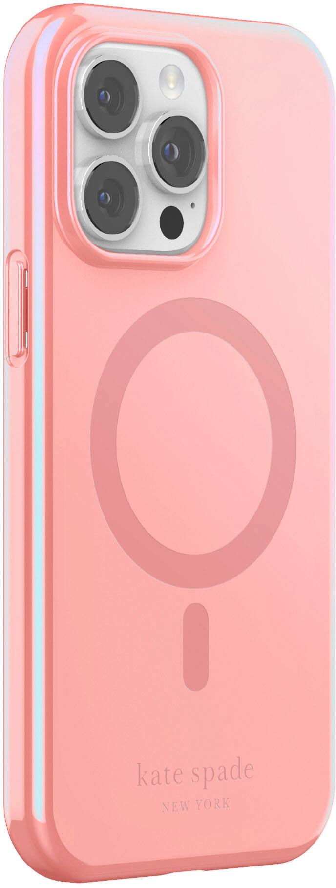Left. kate spade new york - Protective Hardshell Magsafe Case for iPhone 14 Pro Max - Grapefruit Soda.