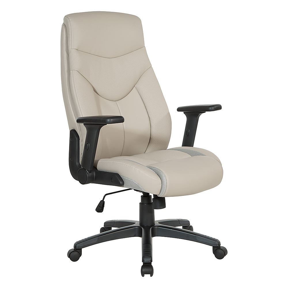 Angle View: Office Star Products - Exec Bonded Leather Office Chair - Taupe