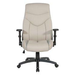 Office Star Products - Exec Bonded Leather Office Chair - Taupe - Front_Zoom
