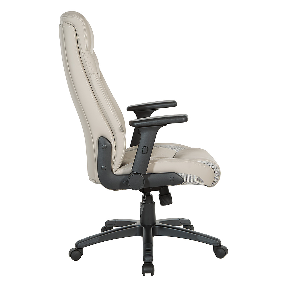 Left View: Office Star Products - Exec Bonded Leather Office Chair - Taupe