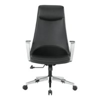Office Star Products - High Back Antimicrobial Fabric Office Chair - Dillon Black - Front_Zoom