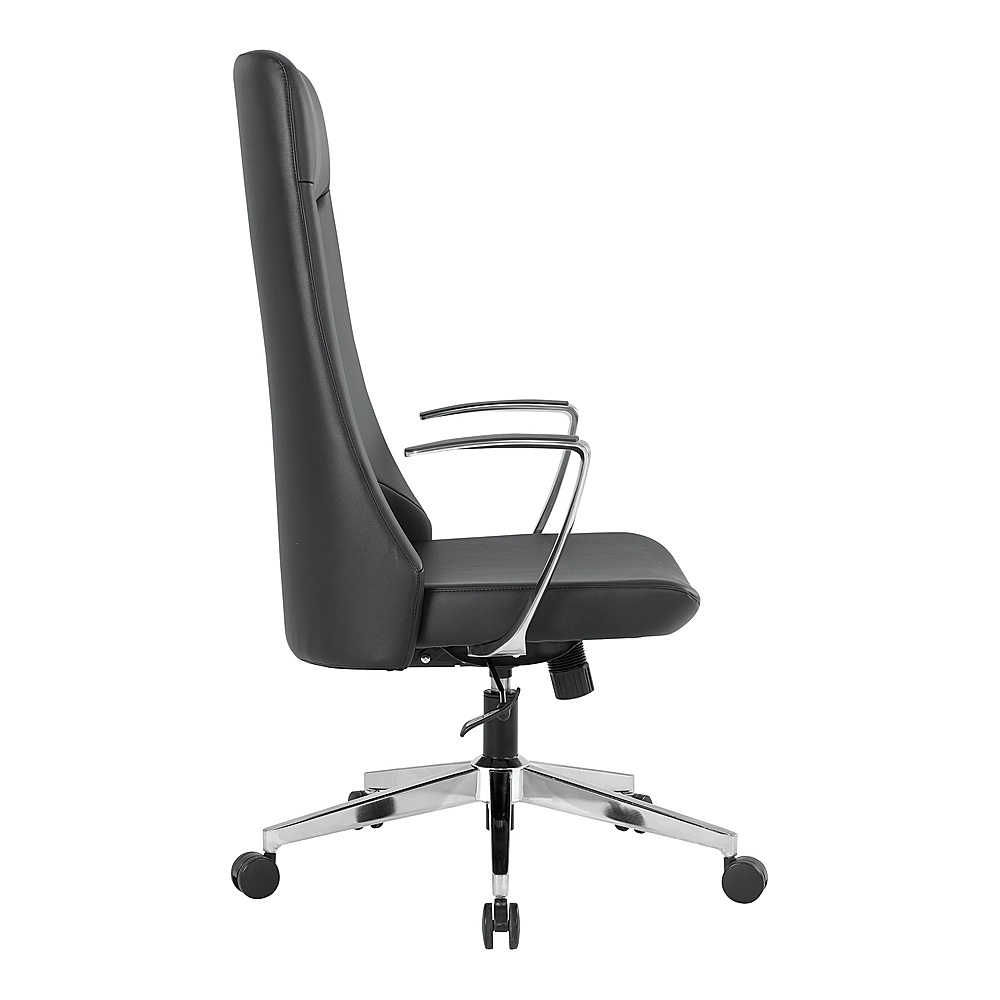 Left View: Office Star Products - High Back Antimicrobial Fabric Office Chair - Dillon Black