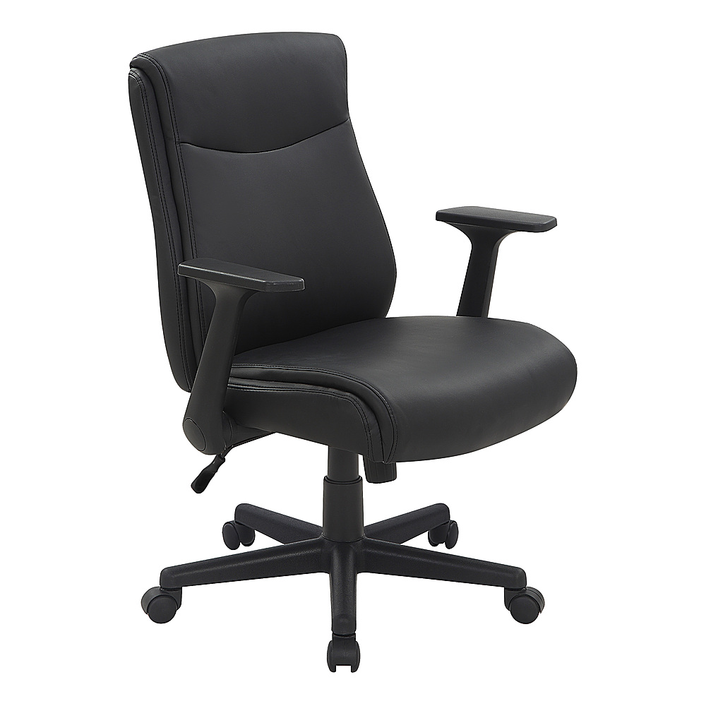 Angle View: Office Star Products - Mid Back Managers Office Chair - Black
