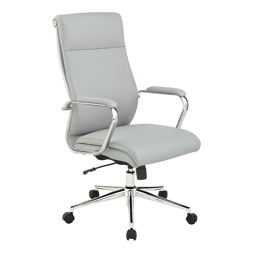 Angle View: Office Star Products - High Back Antimicrobial Fabric Chair - Dillon Steel
