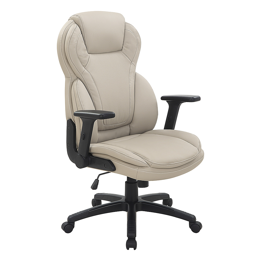 Angle View: Office Star Products - Exec Bonded Lthr Office Chair - Taupe