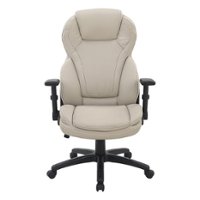 Office Star Products - Exec Bonded Lthr Office Chair - Taupe - Front_Zoom