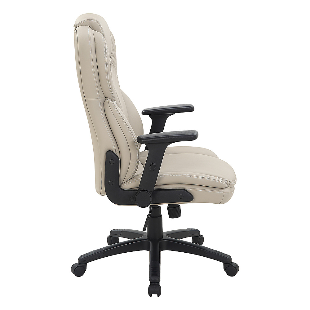Left View: Office Star Products - Exec Bonded Lthr Office Chair - Taupe