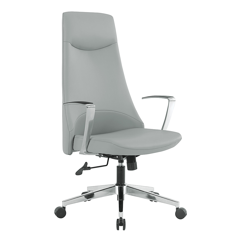 Angle View: Office Star Products - High Back Antimicrobial Fabric Office Chair - Dillon Steel