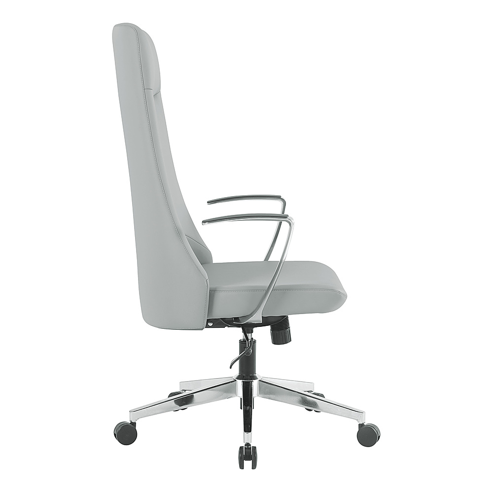 Left View: Office Star Products - High Back Antimicrobial Fabric Office Chair - Dillon Steel