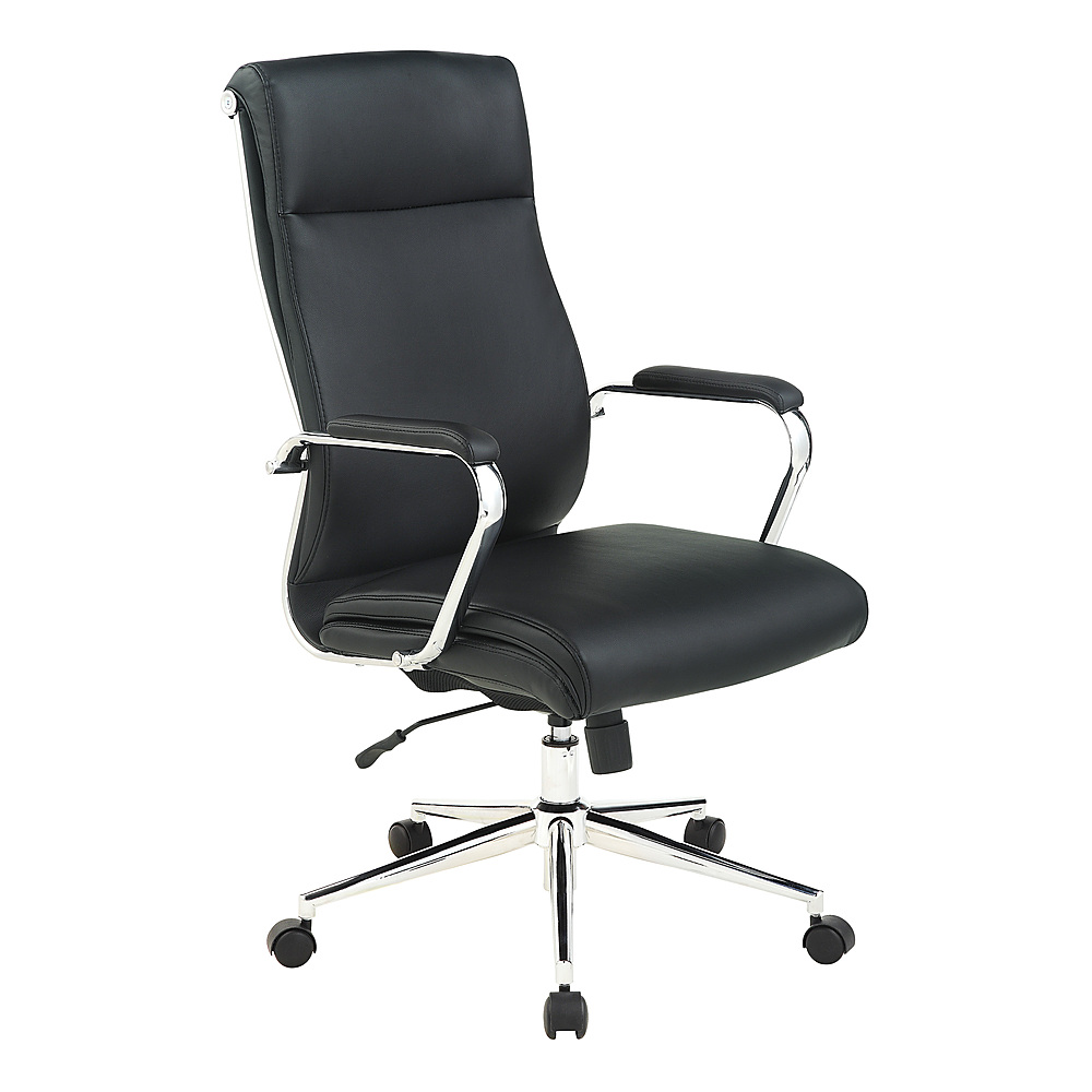 Angle View: Office Star Products - High Back Antimicrobial Fabric Chair - Dillon Black