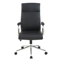 Office Star Products - High Back Antimicrobial Fabric Chair - Dillon Black - Front_Zoom