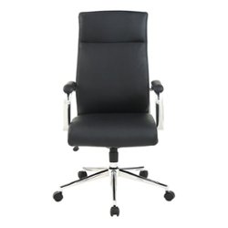 Office Star Products - High Back Antimicrobial Fabric Chair - Dillon Black - Front_Zoom