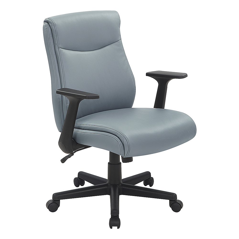Angle View: Office Star Products - Mid Back Managers Office Chair - Charcoal Grey
